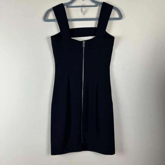 Emilio Pucci Black Wool Sheath Dress Strappy Designer Quiet Luxury Career Preppy - Picture 5 of 16